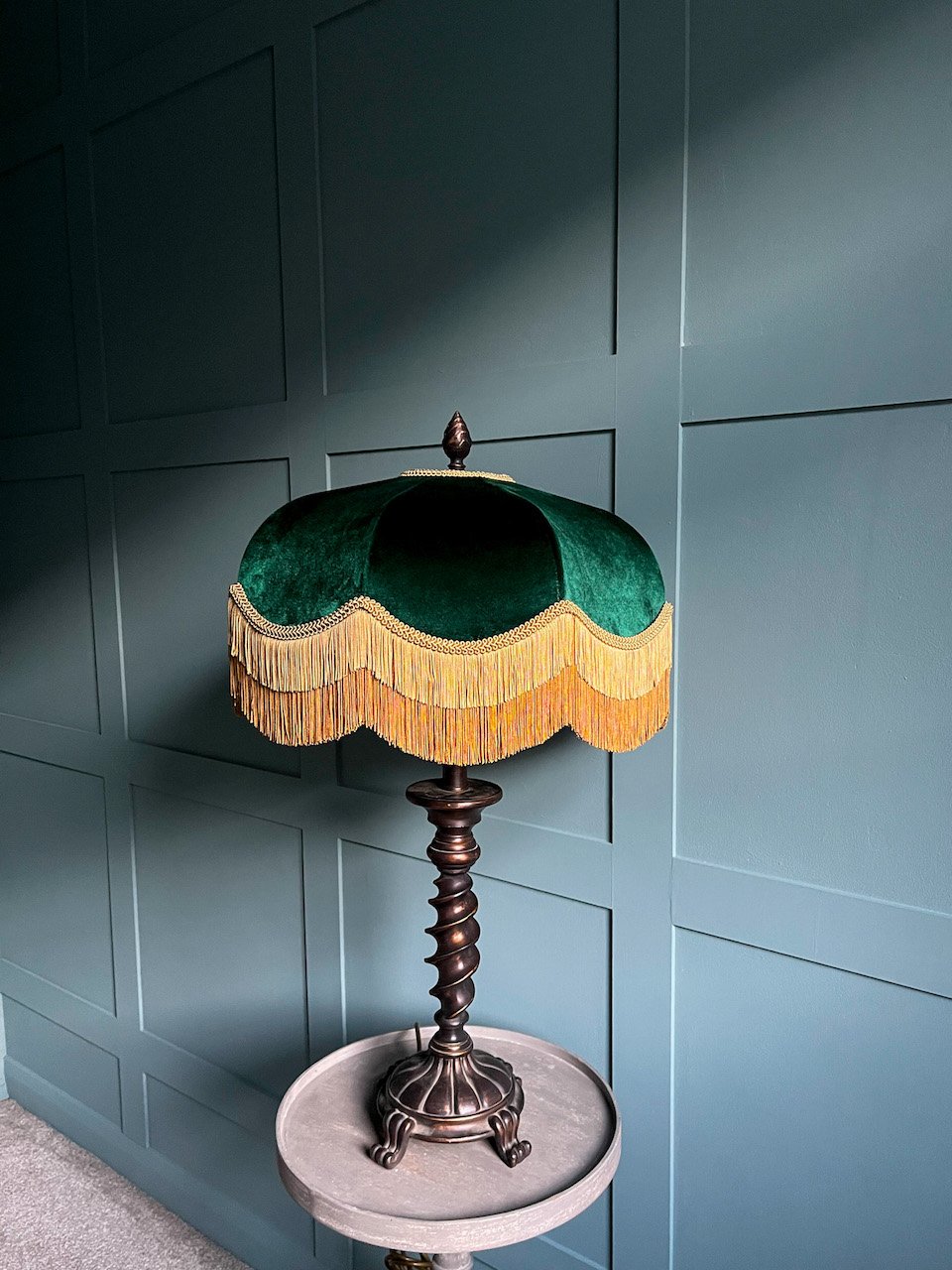 Green velvet lampshades outlet